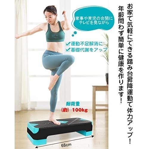 Gymmage 踏み台昇降 運動 ステップ台 2段階調節 幅68cm 有酸素運動 エクササイズ ダイエット 運動不足解消 カロリー消化 ブルー Ten Vmr10p5hc 天秤堂 ヤフー店 通販 Yahoo ショッピング
