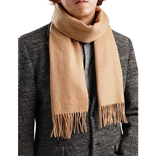 人気ブランドを ギフト クリスマス ストール 男性 スカーフ メンズ マフラー 100 カシミヤ 秋 Size Free キャメル プレゼント 冬 財布 帽子 ファッション小物