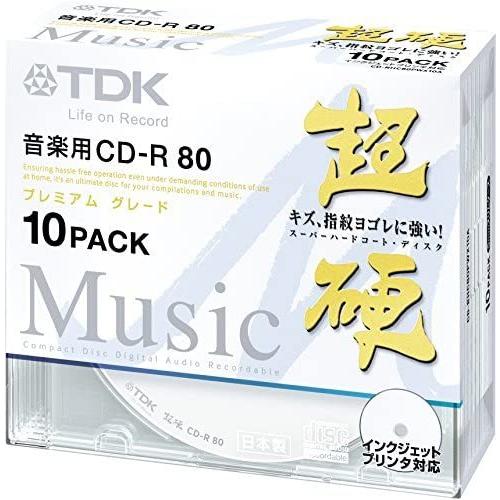 【正規通販】 100％本物 TDK 音楽用CD-R ハードコート仕様 超硬シリーズ 日本製 80分 ホワイトワイドプリンタブル 10枚 CD-RHC80PWX10A avmap.gr avmap.gr