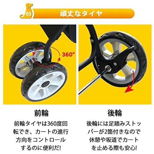 Petbobi 分離型ペットカート取り外し可能 ペット用ベビーカー 折りたたみ 多機能 多頭用 ペットバギー お出かけ 対面押し可能 (グレー) 
