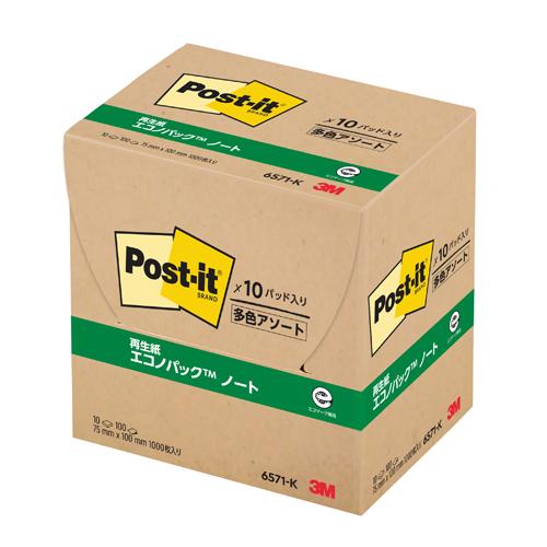 3M 3M スリーエム ポストイット 6571-K エコノパック （10個