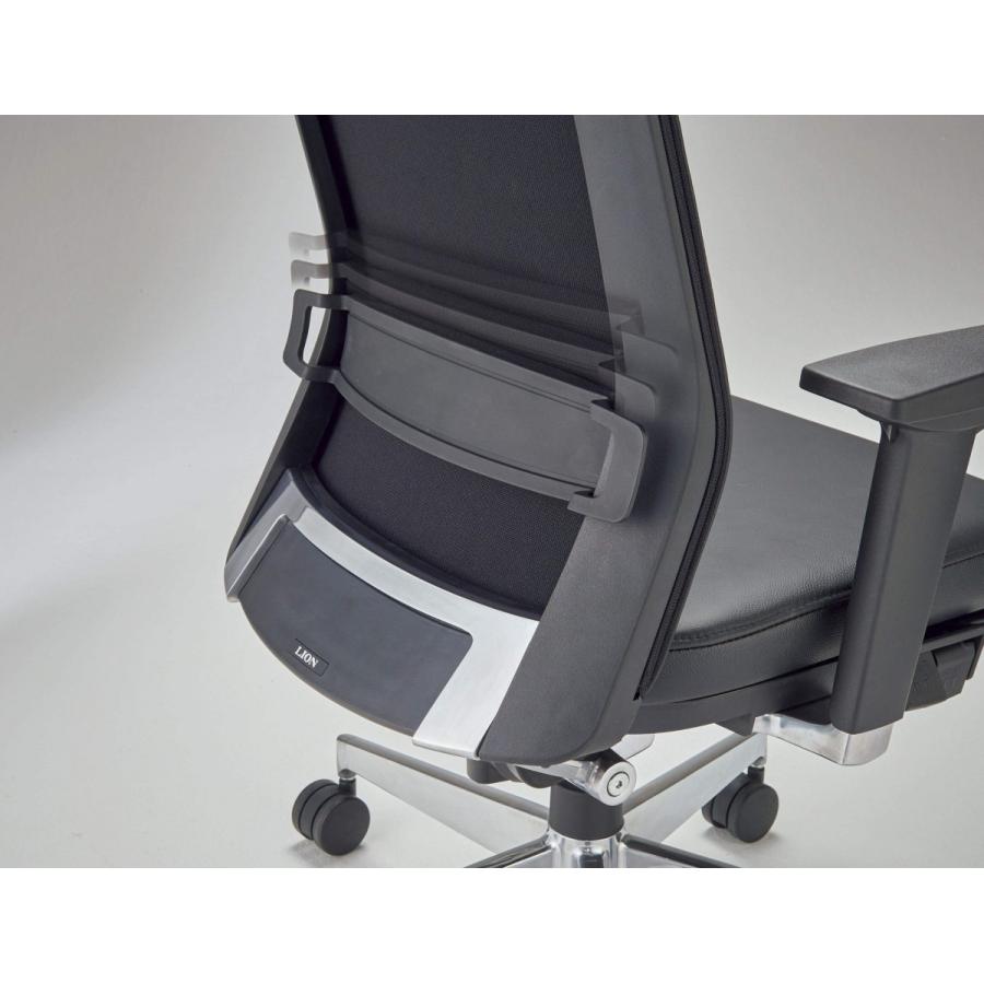 ライオン事務器　No.5885L　プレジデント用・会議用チェアー　ヘッドレスト付　68295