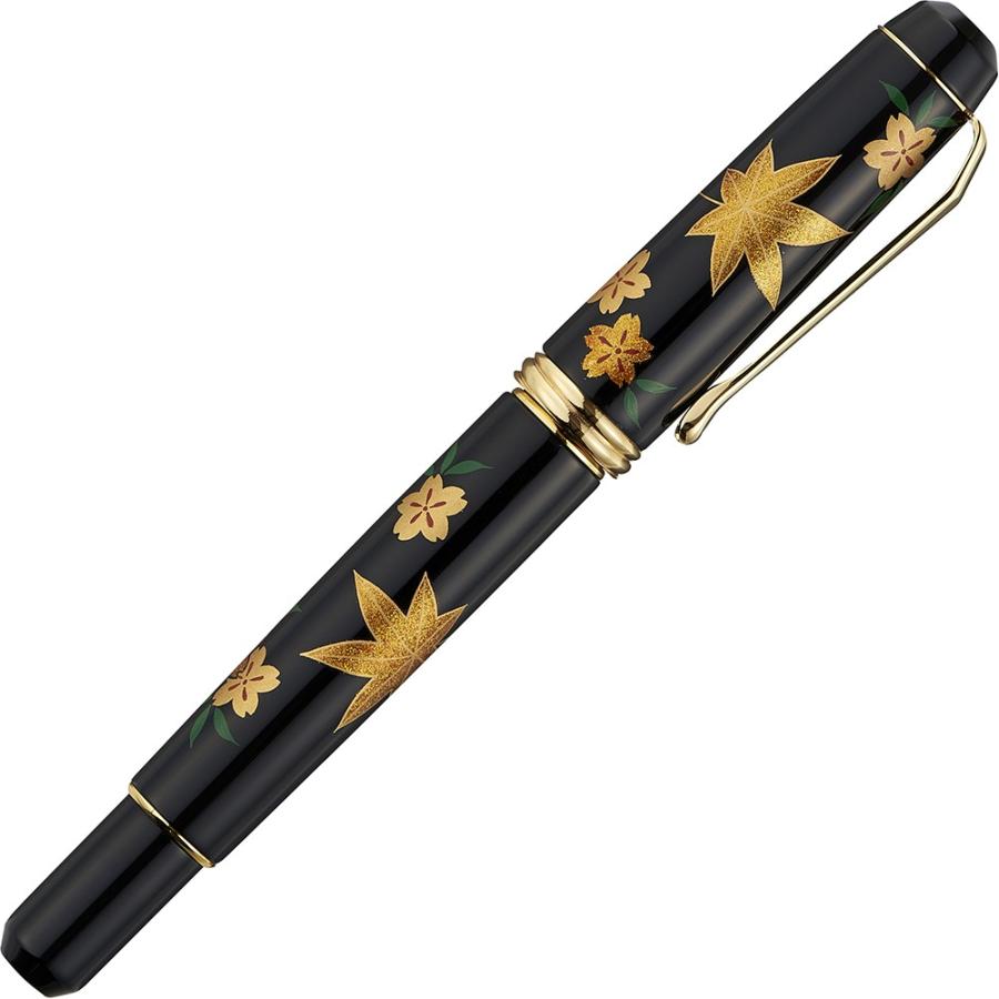 呉竹　DBA140-10　くれ竹万年筆 夢銀河 山中塗蒔絵　賑わいの春秋