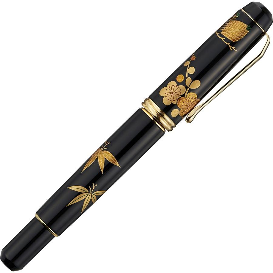 呉竹　DBA140-11　くれ竹万年筆 夢銀河 山中塗蒔絵　瑞祥松竹梅