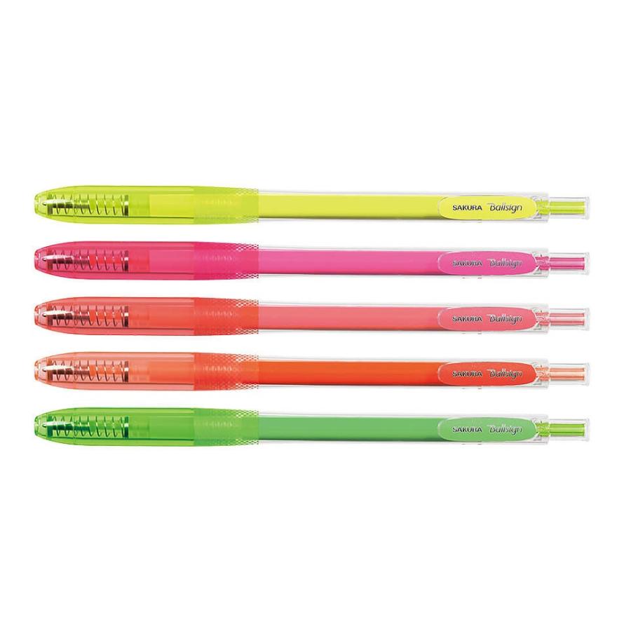 サクラクレパス Gbr156 5c ゲルインキボールペン ボールサインノック ネオンカラー ５色セット Gbr156 5c オフィス用品の販売 てんぶん 通販 Yahoo ショッピング