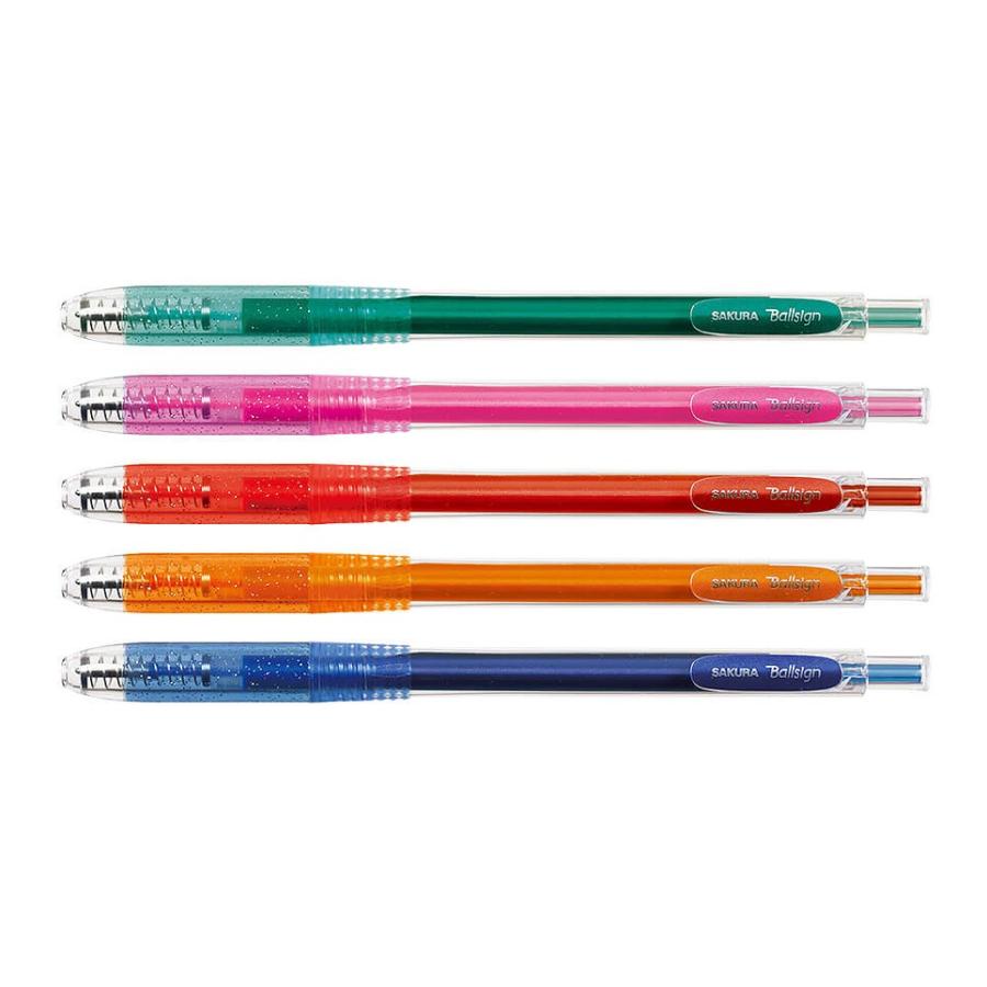 サクラクレパス Gbr158 5e ゲルインキボールペン ボールサインノック ラメカラー ５色セット Gbr158 5e オフィス用品の販売 てんぶん 通販 Yahoo ショッピング