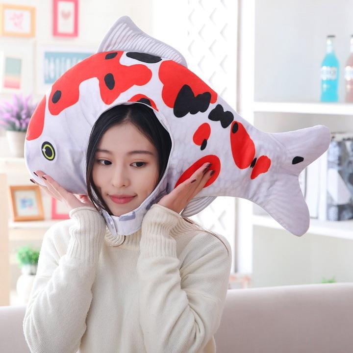 鯉 コイ ぬいぐるみ帽子 かわいい 魚 鯉 仮装 ヘッドギア帽子 おもちゃ 写真小道具 パーティーコスチューム 動物帽子 人気 プレゼント エイプリルフール Jscy Tenchan Shop10 通販 Yahoo ショッピング
