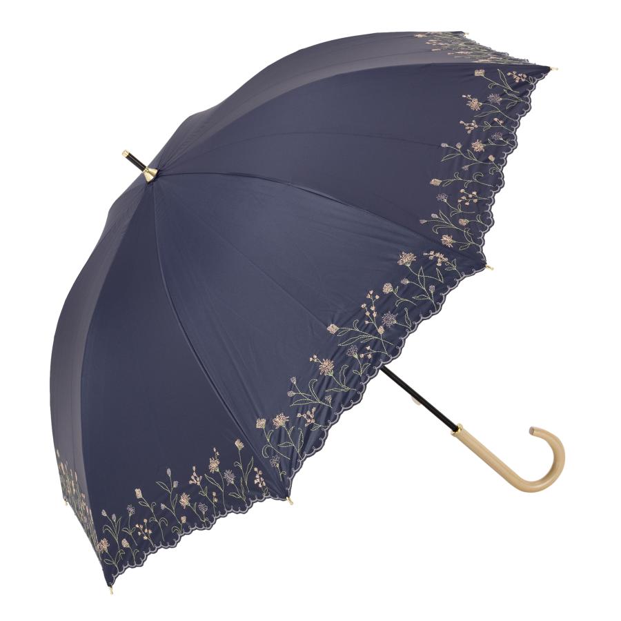Umbe+ 晴雨兼用 ガーデンフラワー刺繍ショート傘 50cm×8R 遮熱効果 遮光率100% UV遮蔽率100% 日焼け防止効果 UPF50+ ASP23455 |  | 01