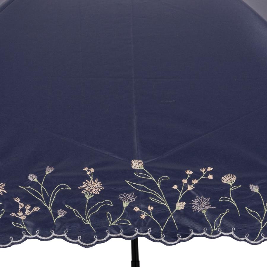 Umbe+ 晴雨兼用 ガーデンフラワー スカラップ刺繍ミニ折傘 50cm×6R 遮熱効果 遮光率100％ UV遮蔽率100％ 日焼け防止効果 UPF50+ ASP23556 |  | 07
