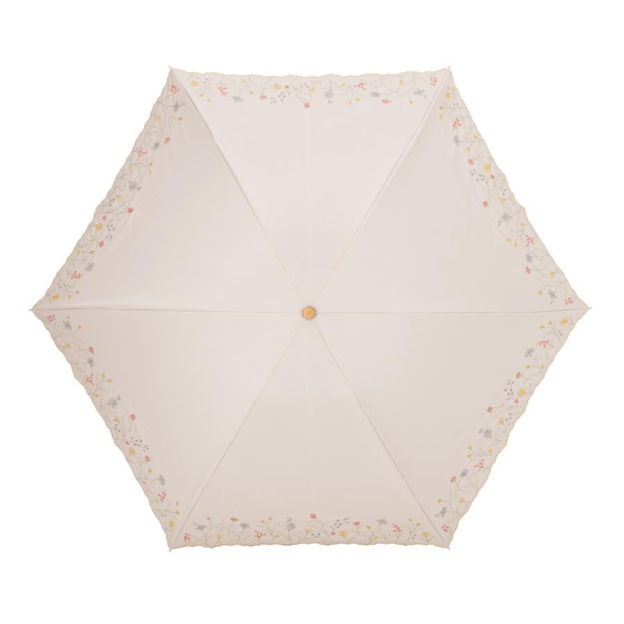 Umbe+ 晴雨兼用 ガーデンフラワー スカラップ刺繍ミニ折傘 50cm×6R 遮熱効果 遮光率100％ UV遮蔽率100％ 日焼け防止効果 UPF50+ ASP23556 |  | 08