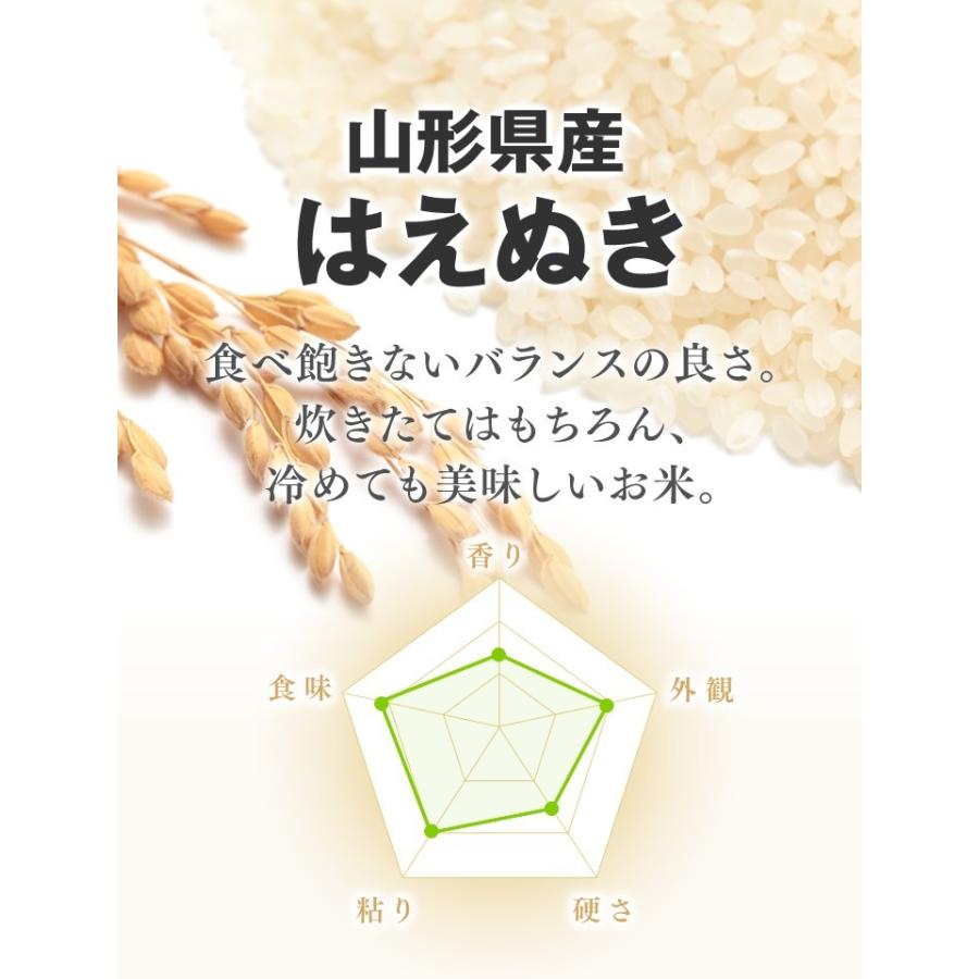 米 お米 20kg 無洗米 お米 (5kg×4袋) はえぬき 山形県産 令和5年産 rhm2005｜tendofoods｜02