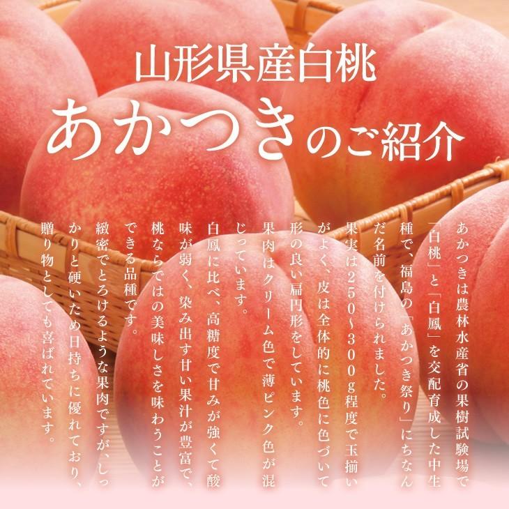 爆買 予約商品 桃 ギフト あかつき 白桃 約3kg（8〜14玉） 秀品 山形県
