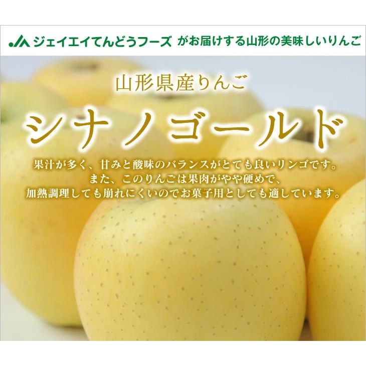 訳あり  りんご 送料無料 山形県産りんご(シナノゴールド) 約5kg玉数おまかせ ※一部地域は別途送料｜tendofoods｜02