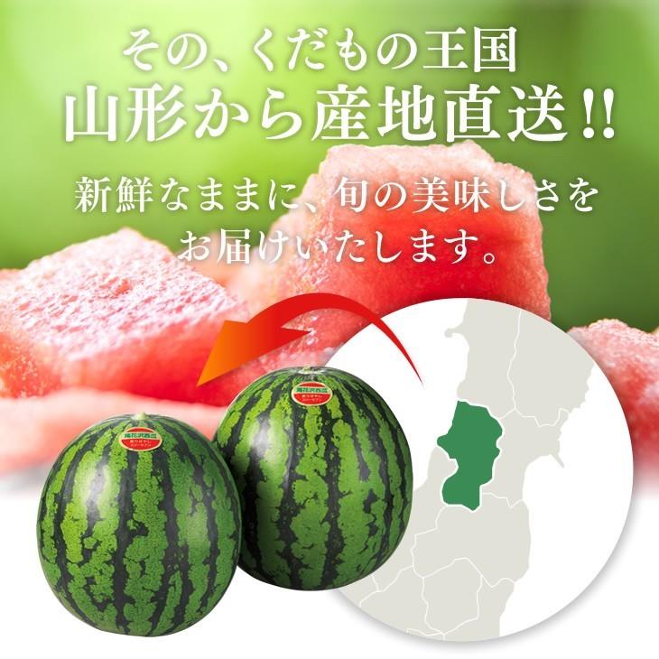 爆買 お中元 すいか スイカ 山形県産 特大 6L (1玉）御中元 wm03 : JA