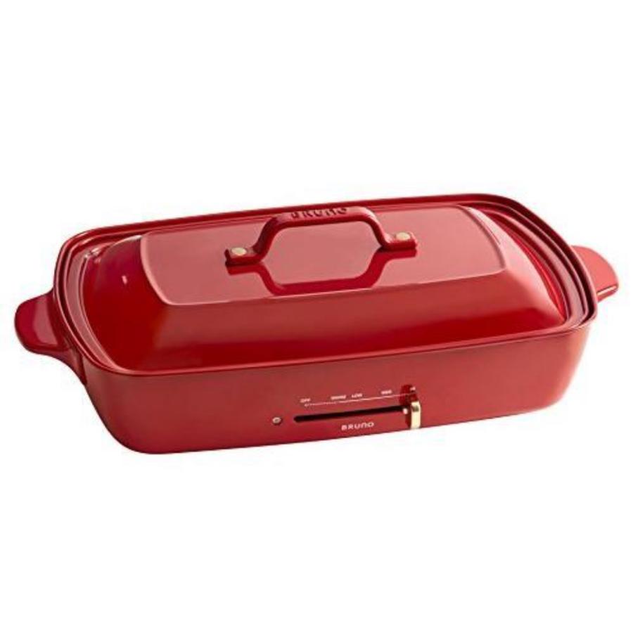 ブルーノ　ホットプレート　グランデサイズ　たこ焼きプレート　レッド　BOE026 BRUNO（ブルーノ） BOE026-RD レッド ホットプレート グランデサイズ