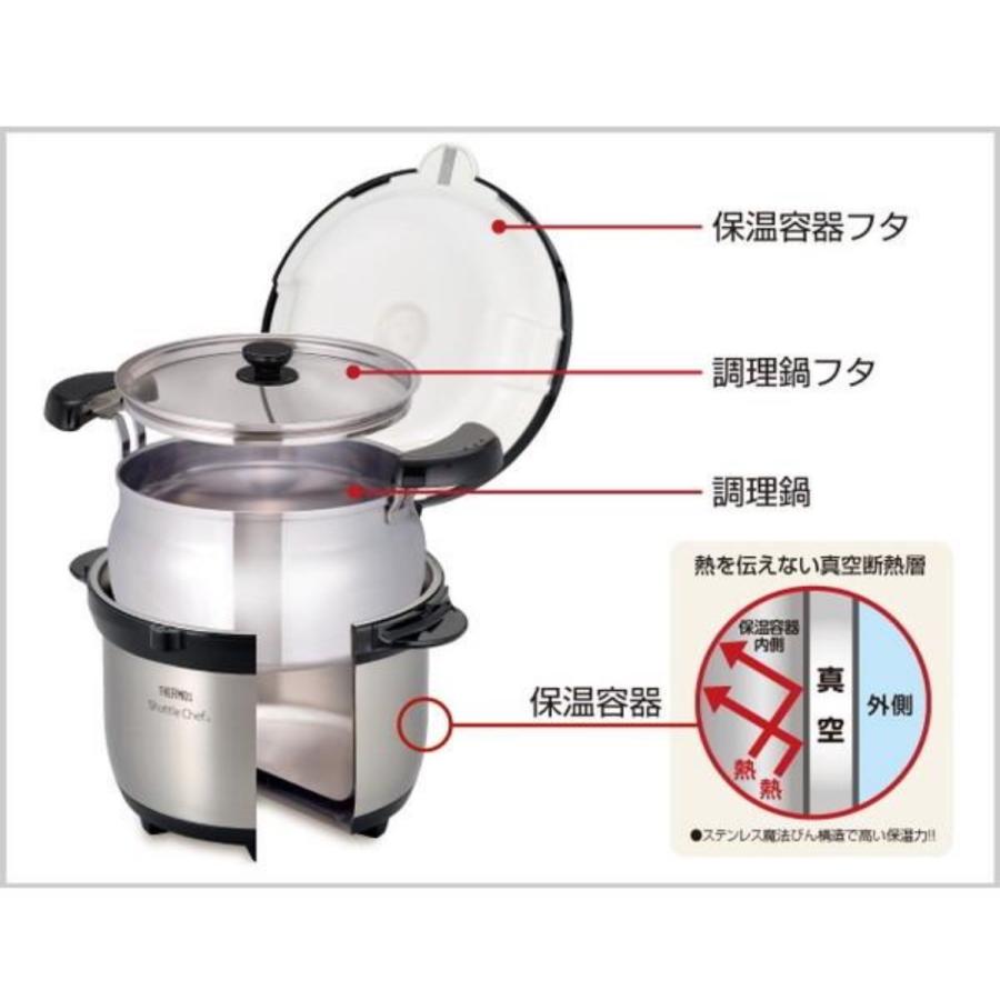 シャトルシェフ 訳あり サーモス 真空保温調理器 KBG-3000-CS : 天一也