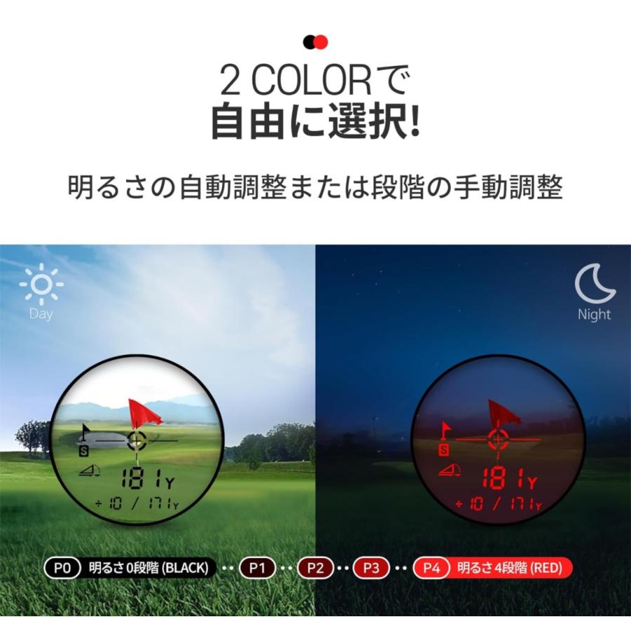 J5 RED mini New【2Color LEDバックライト自動調整】 ゴルフレーザー距離計｜tenich｜03