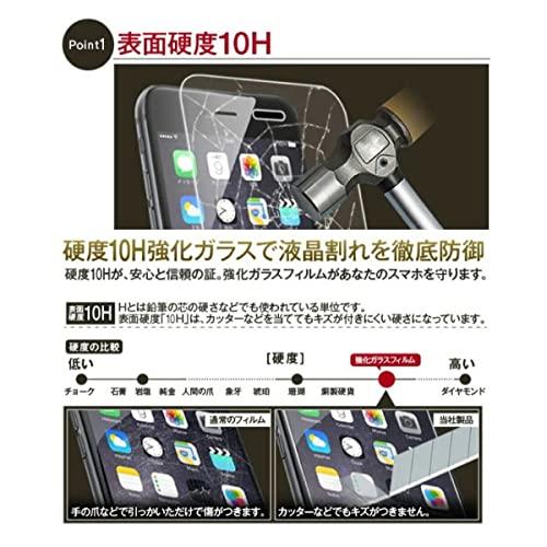 ホビナビ ガラスフィルム iPhone XS iPhone X 用 ブルーライトカットカーボンソフトフレームブラック 2枚セット 表面硬度 10H 保護 フィルム 保護フィルム 指紋｜teniteni｜02