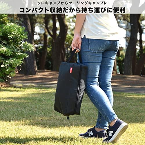 FIELDOOR アウトドア エアー コンパクトコット ロータイプ ポンプ搭載 耐荷重150kg コンパクト収納 簡単組立｜teniteni｜05