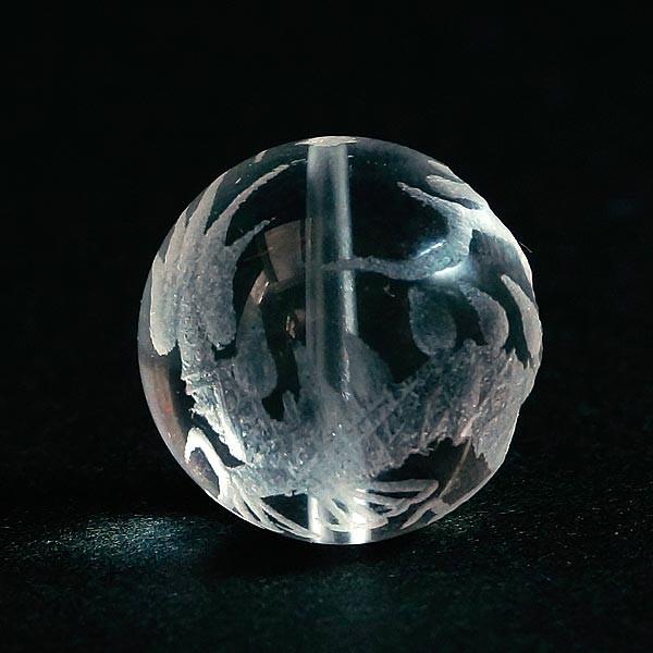 手彫り 〈青龍 素彫〉水晶 (12mm) ブレスレット パワーストーン 天然石