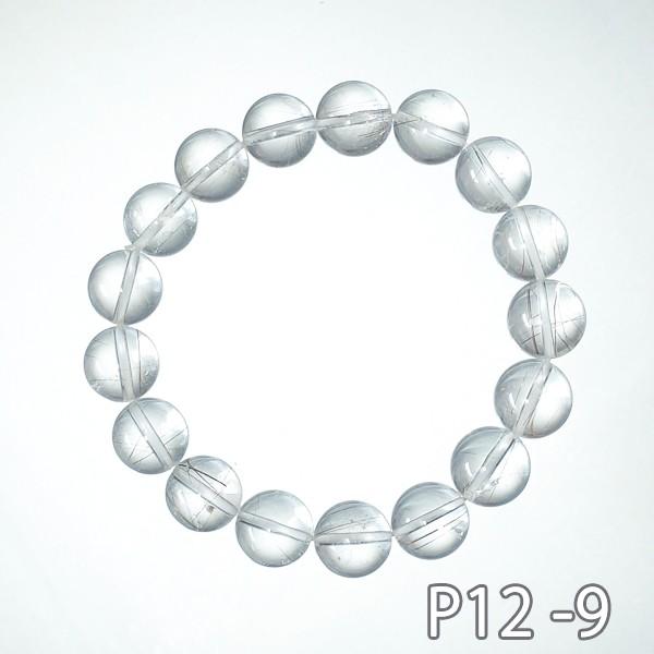 奇跡の鉱物 シルバー ルチルクォーツ 12mm 大粒 丸玉 ブレスレット M2