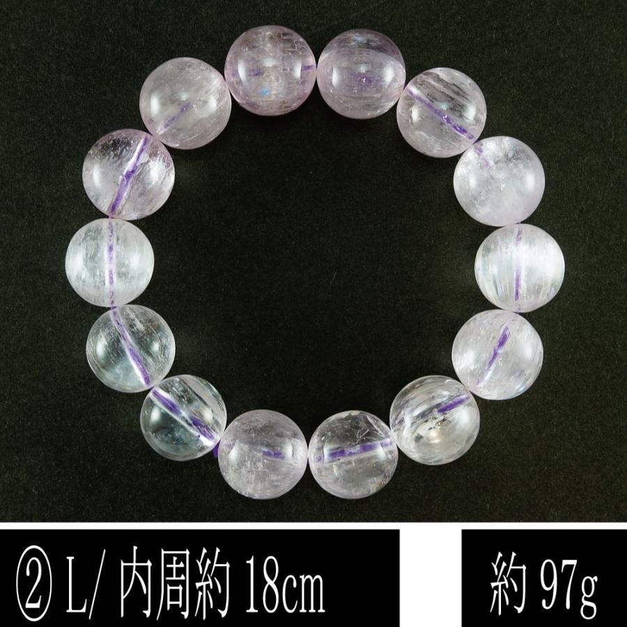 恋愛の石 5A級 クンツァイト パープル 丸玉 16mm ブレスレット 数珠