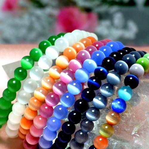 大人気 美しいキャッツアイ φ6mm ブレスレット パワーストーン 天然石 
