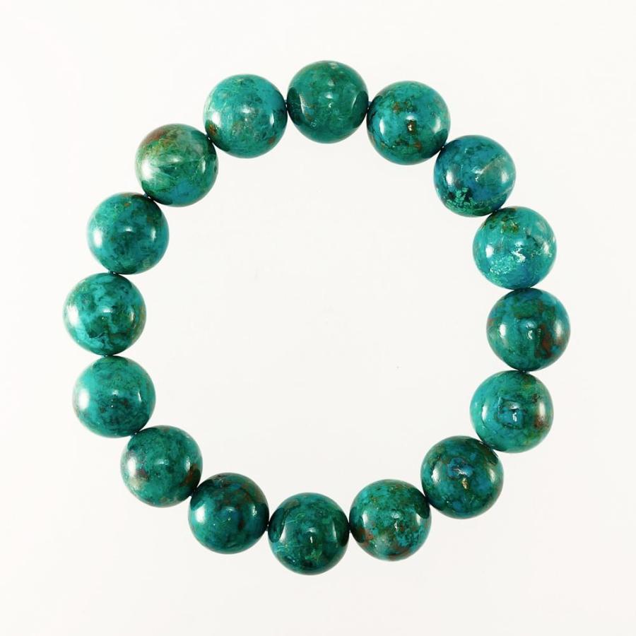 クリソコラ 鳳凰石 Chrysocolla 13.5mm ブレスレット クリソコラ 鳳凰石 Chrysocolla 13.5mm ブレスレット