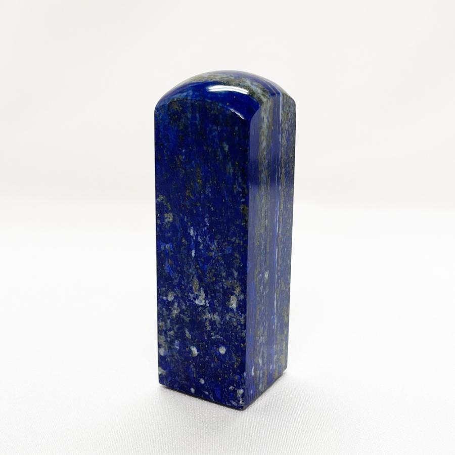 高品質宝石印鑑 ラピスラズリ 印材 置物 約24×23×74(mm) 約118g はんこ