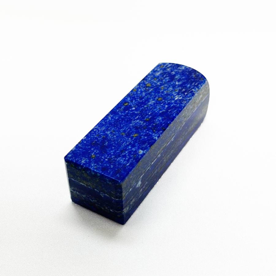 高品質宝石印鑑 ラピスラズリ 印材 置物 約24×23×74(mm) 約118g はんこ