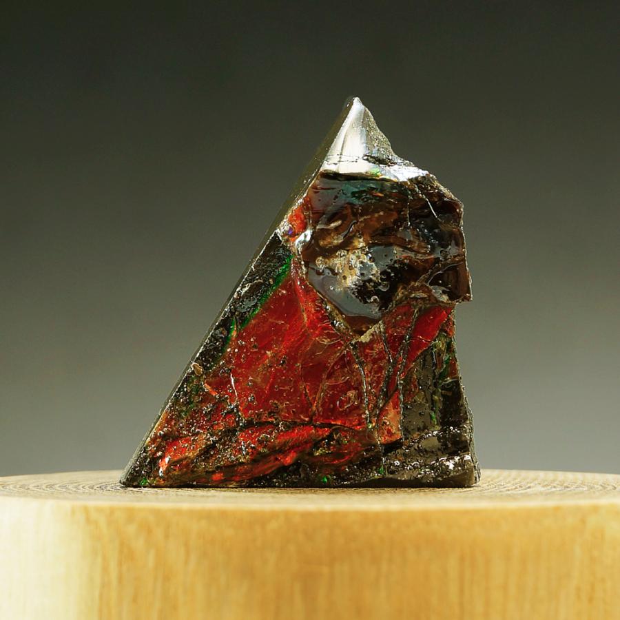 カナダ(アルバータ州)産 幻の宝石 アンモライト化石 赤緑系 寸法 カナダ(アルバータ州)産 幻の宝石 アンモライト化石 赤緑系 寸法