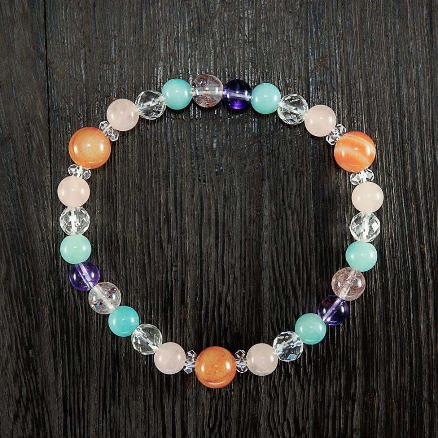 サードニクス × ローズクォーツ アマゾナイト アメジスト スーパー