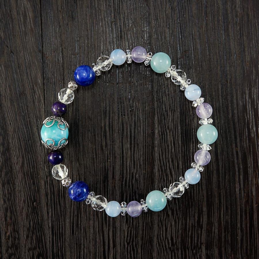 ラリマー × チャロアイト ブルーレースアゲート ラベンダーアメジスト