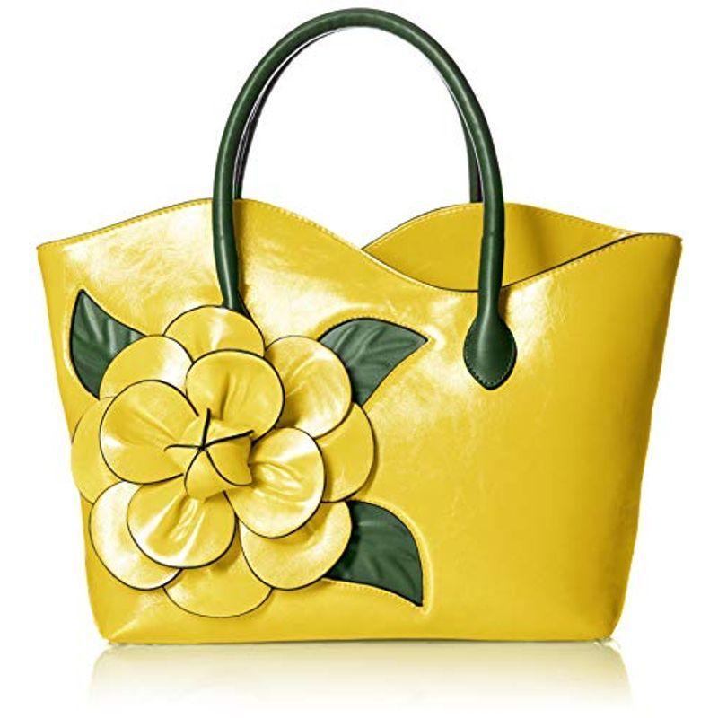 プシィバッグ ビッグフラワーモチーフトートバッグ8106 ビッグフラワーモチーフトートバッグ8106 Jy8106 I 天下の台所本店のプシィバッグ イエロー トートバッグ 天下の台所本店 最新商品