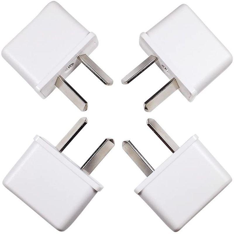 輝い 快適グッズ 旅行小物 オーストラリア ニュージーランド アルゼンチン コンセント変換アダプタ 海外旅行用プラグ Oタイプ 4個セット 白 Www Threeriversofs Com