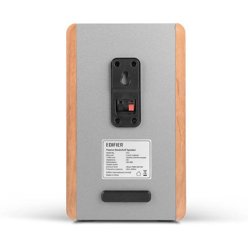 Edifier P12 2ウェイブックシェルフスピーカー パッシブスピーカー (ペア)- デスクトップpcスピーカー 木製 - 壁掛けブラケ P12 2ウェイブックシェルフスピーカー パッシブスピーカー ペア デスクトップpcスピーカー 木製 壁掛けブラケ