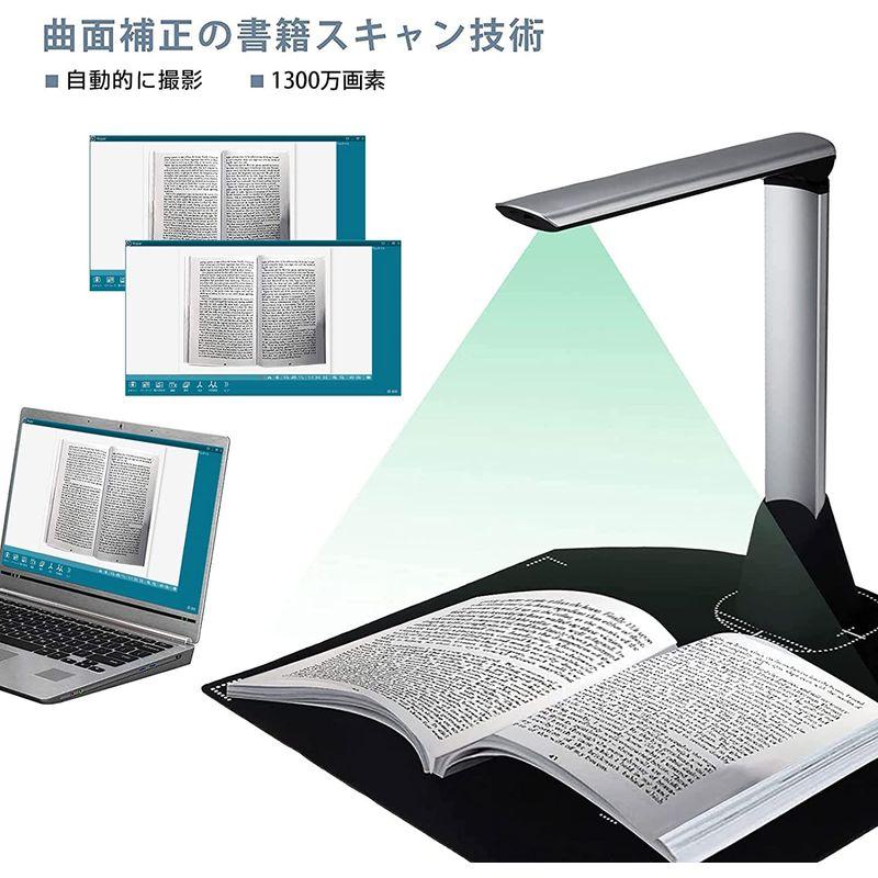 交換無料 iOCHOW ドキュメントスキャナー ブックスキャナー S5 2200万画素 非破壊 自動平坦化 A3サイズ対応 多言語OCR機能