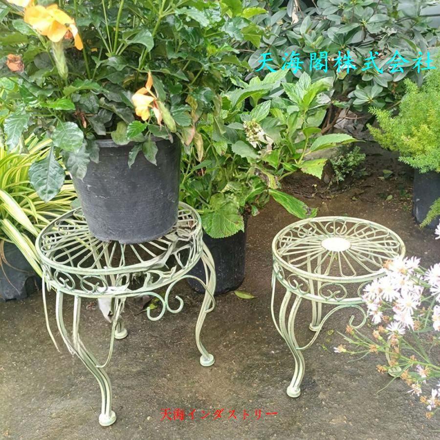 輸入家具 クラシカル ロースタンド アイアン 花台 2点セット 輸入家具 クラシカル ロースタンド アイアン 花台 2点セット