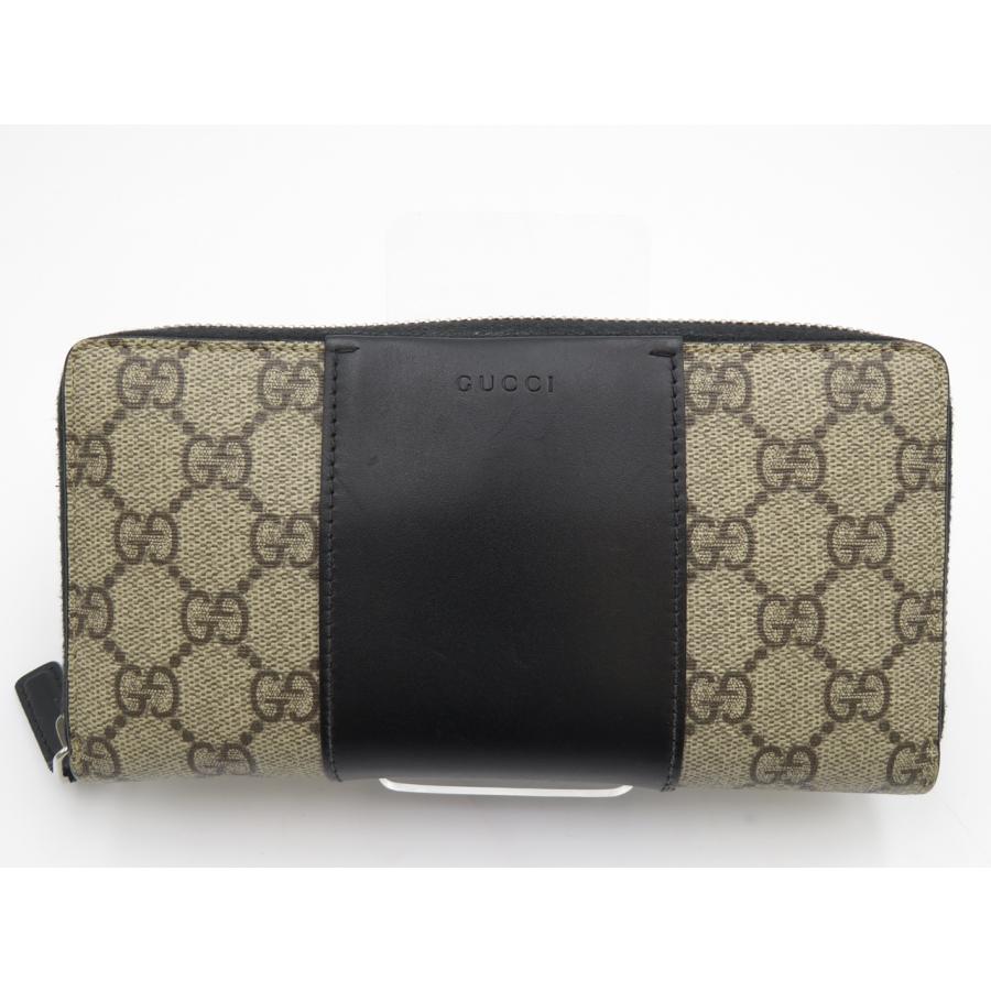 GUCCI グッチ エデン GGスプリーム ラウンドファスナー 長財布 黒 GUCCI（グッチ） GGスプリームエデン ジップアラウンドウォレット 長