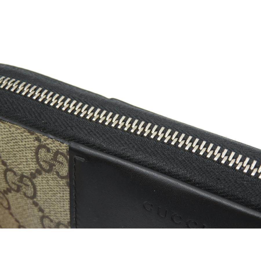 GUCCI グッチ エデン GGスプリーム ラウンドファスナー 長財布 黒 GUCCI（グッチ） GGスプリームエデン ジップアラウンドウォレット 長