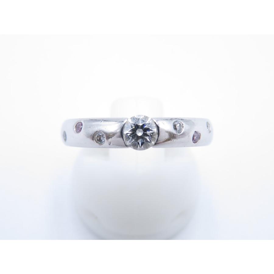 指輪 ダイヤ&ピンクダイヤリング Pt900 プラチナ 貴金属