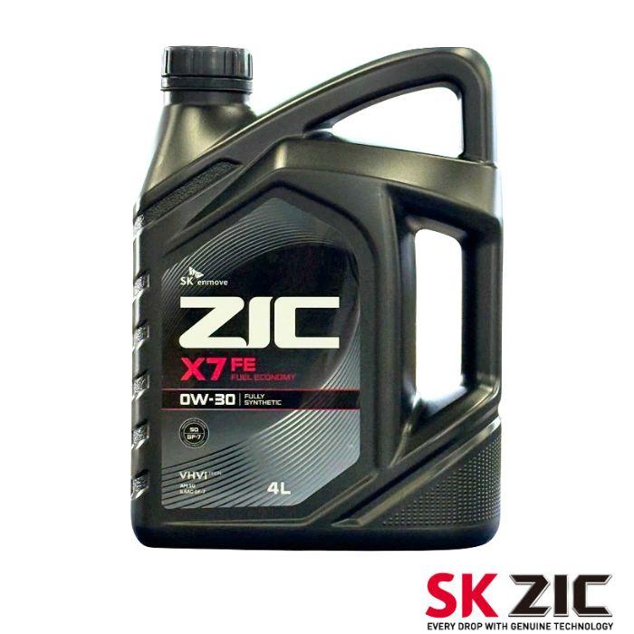 4L/まとめ買いでお得！】SK ZIC 0W-30 X7 FEエンジンオイル SP SN GF-5