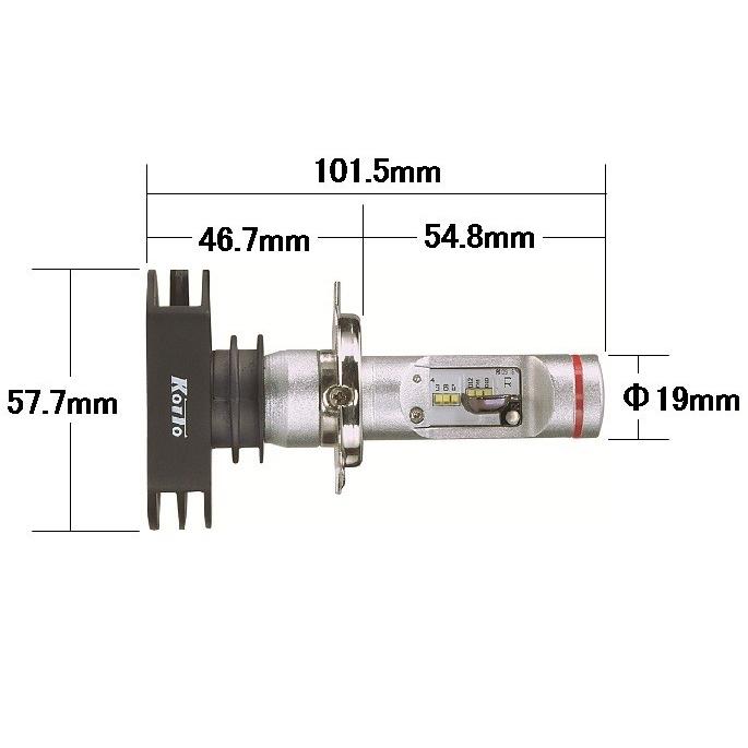 小糸製作所 P414KWT KOITO ヘッドランプ H4タイプ 6700K 12V/24V兼用