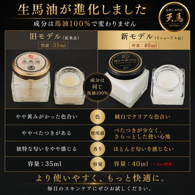 HORSE　OIL　高純度馬油　オイルクリーム　3個セット　新品 純生馬油 馬油100％ Premium Horse Oil 40ml 常温便 ばあゆ コウネ