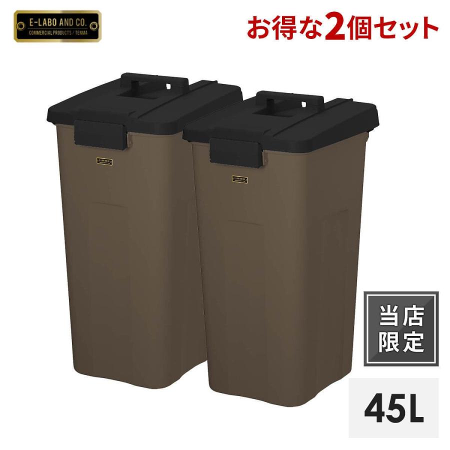国内正規総代理店アイテム ゴミ箱 イーラボホーム タッチオープン45l ダークブラウン 2個セット 当店限定 天馬 Cisama Sc Gov Br