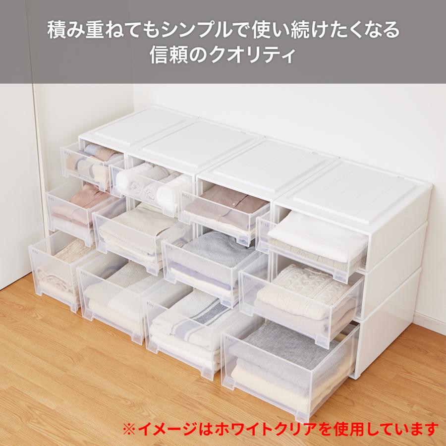 Fits引き出し 収納 ポリプロピレン衣装ケース 引出式 ホワイト 天馬 Fits引き出し 収納 ポリプロピレン衣装ケース 引出式 ホワイト 天馬