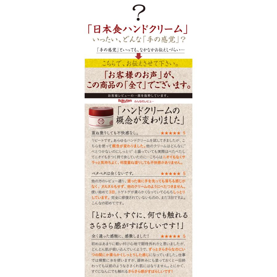 ハンドクリーム プレゼント ギフト ベタつかない 80g 人気 ランキング さらさら 女性 日本食 誕生日 無香料 手荒れ 薬局 手 乾燥 保湿 低刺激 男性 | てんまん香粧薬房 | 05