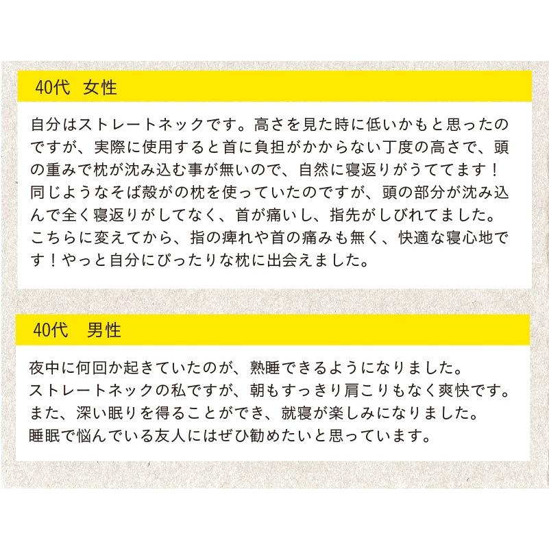 枕 肩こり いびき 安眠 高さが選べる 寝返り 養生枕 快眠 横向き そばがら そば枕 日本製 蕎麦 まくら ギフト プレゼント 誕生日｜tenman-hompo｜04