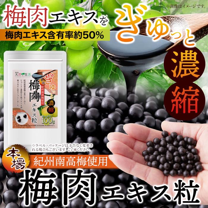 ☆ 梅肉エキス 粒 100g 約2か月分 紀州南高梅 サプリ 梅の力 梅粒