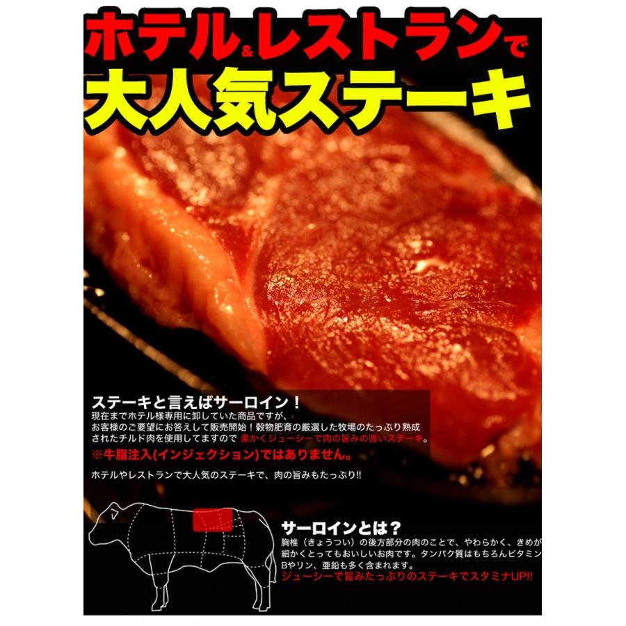 熟成サーロインステーキ 180g 5枚 牛肉 ステーキ サーロイン BBQ 赤身肉 タンパク質 お肉 ごちそう お祝い お取り寄せ 冷凍商品｜tennenlife｜03